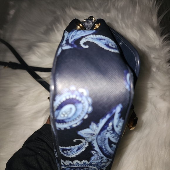 AUTHENTIC MICHAEL KORS crossover purse saffiano leather blue tone - Picture 13 of 16